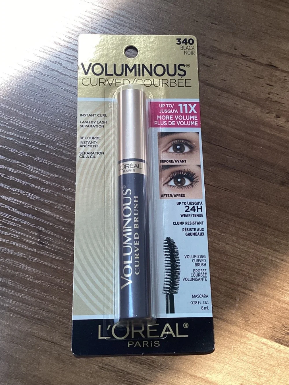 Loreal Paris Voluminous Curved Mascara 340 black NEW